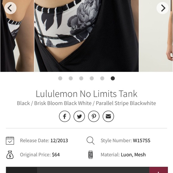 Lululemon No Limits Tank - Picture 4 of 5